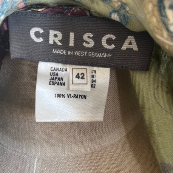 Vintage "CRISCA" circus silk long sleeves shirt / Size 42 - Picture 10 of 10